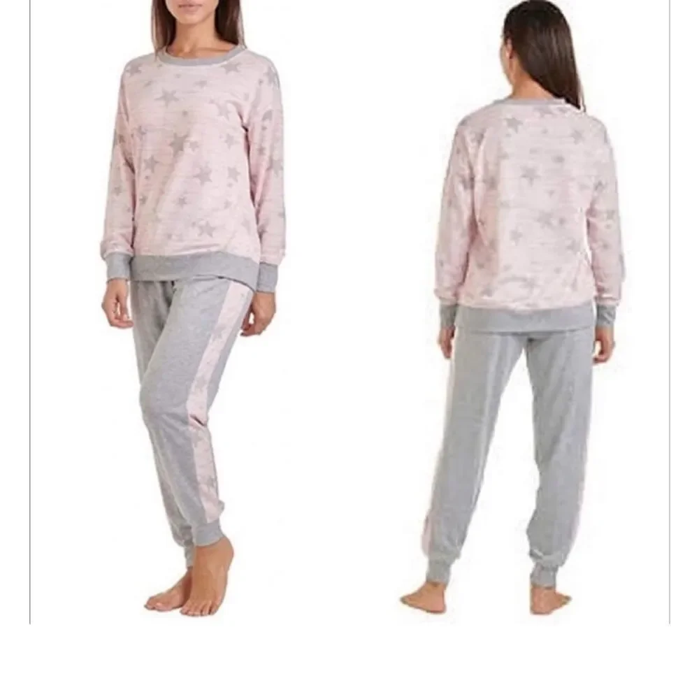 Splendid Star Crew Neck Sweater Pajama Pants Set Size Large